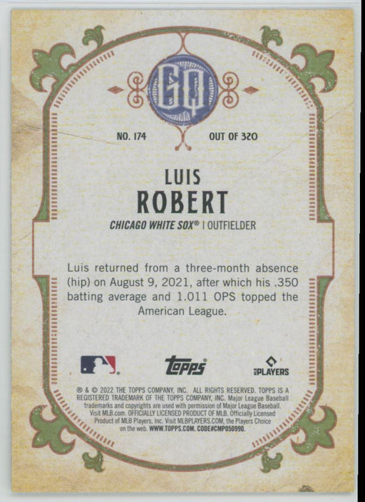 Luis Robert 2022 Topps Gypsy Queen # 174 Chicago White Sox - Collectible Craze America