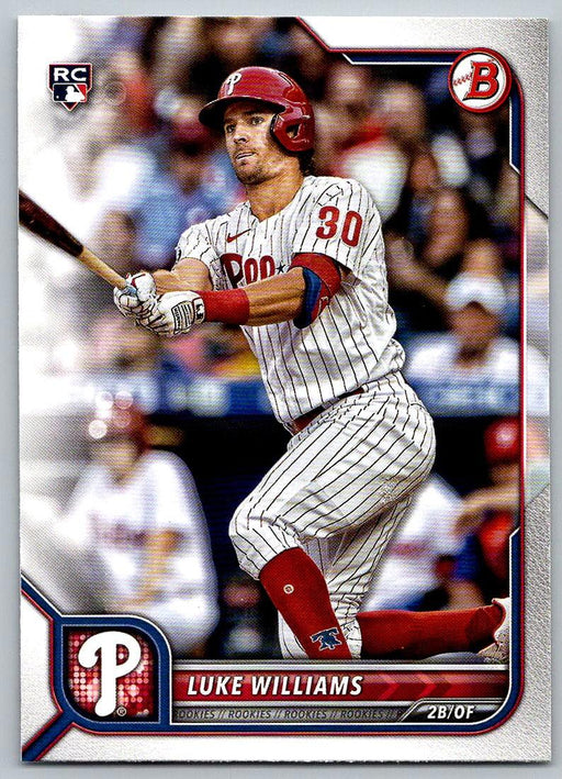 Luke Williams 2022 Bowman # 11 RC Philadelphia Phillies - Collectible Craze America