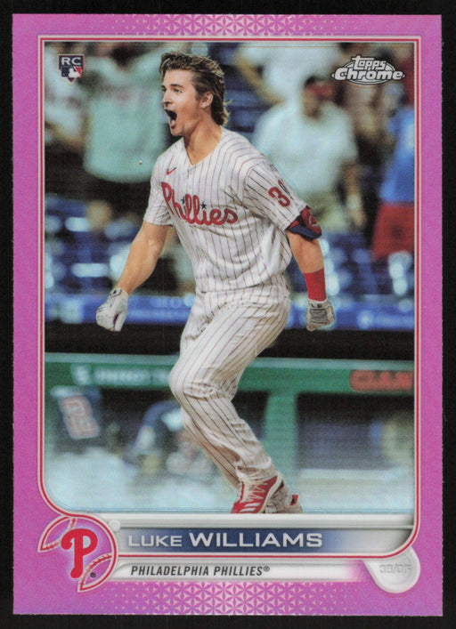 Luke Williams 2022 Topps Chrome # 170 RC Pink Refractor Philadelphia Phillies - Collectible Craze America