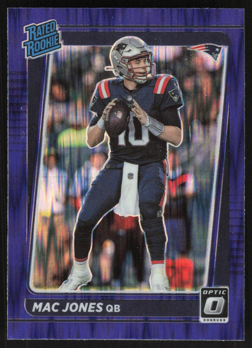 Mac Jones 2021 Donruss Optic Rated Rookie # 206 RC Purple Shock New England Patriots - Collectible Craze America