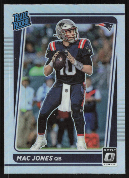 Mac Jones 2021 Donruss Optic Rated Rookie # 206 RC Silver Prizm New England Patriots - Collectible Craze America