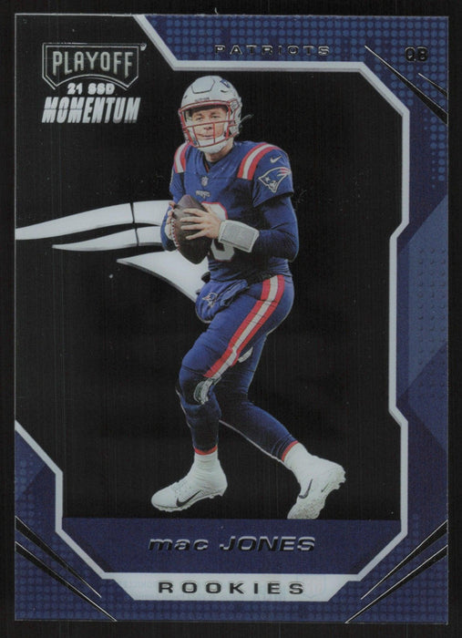 Mac Jones 2021 Panini Chronicles Playoff Momentum Rookies # PMR-09 RC New England Patriots - Collectible Craze America