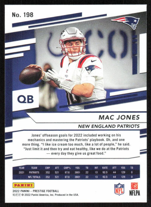 Mac Jones 2022 Panini Prestige # 198 New England Patriots - Collectible Craze America