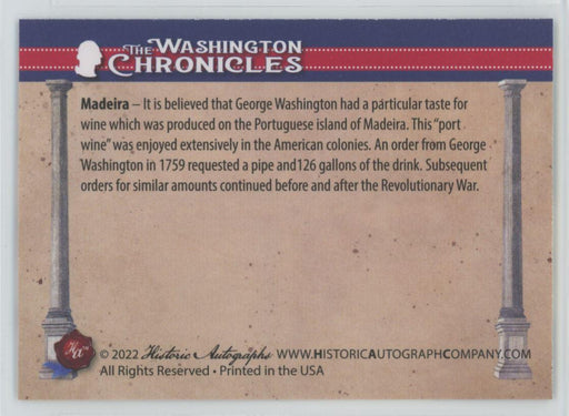 Madeira 2022 The Washington Chronicles # 25 - Collectible Craze America