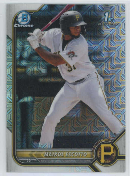 Maikol Escotto 2022 Bowman Chrome Prospects # BCP-52 Mojo Refrctor Pittsburgh Pirates - Collectible Craze America