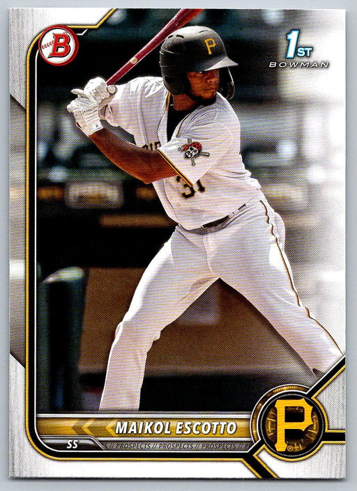 Maikol Escotto 2022 Bowman Prospects # BP-52 1st Bowman Pittsburgh Pirates - Collectible Craze America