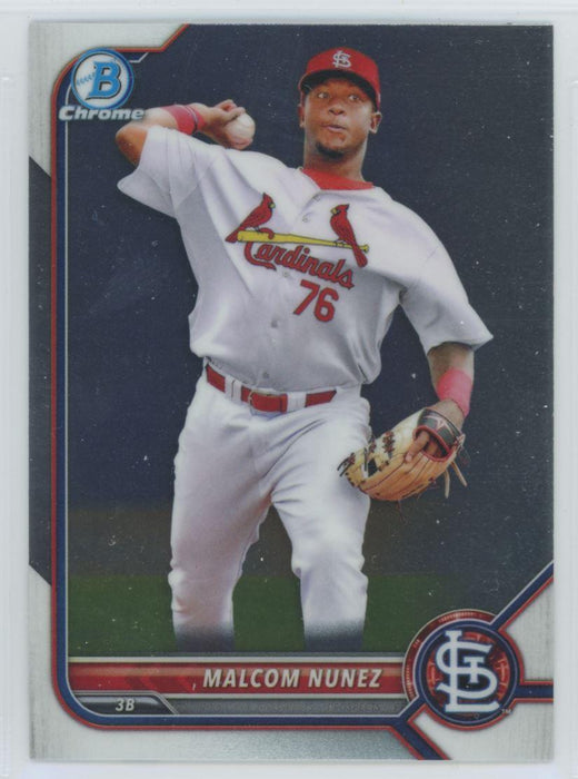 Malcom Nunez 2022 Bowman Chrome Prospects # BCP-42 St. Louis Cardinals - Collectible Craze America