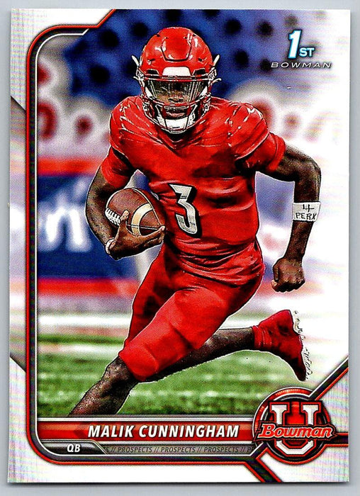 Malik Cunningham 2021 Bowman University Football # 11 Louisville Cardinals 1st Bowman - Collectible Craze America