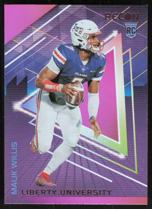 Malik Willis 2022 Panini Chronicles Draft Picks Recon # 12 RC Pink Liberty Flames - Collectible Craze America