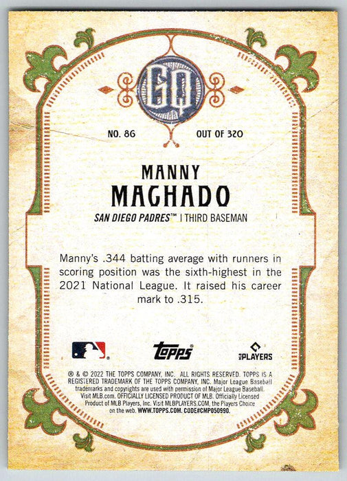 Manny Machado 2022 Topps Gypsy Queen # 86 San Diego Padres - Collectible Craze America