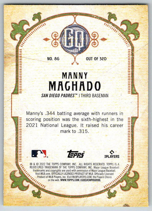 Manny Machado 2022 Topps Gypsy Queen # 86 San Diego Padres - Collectible Craze America