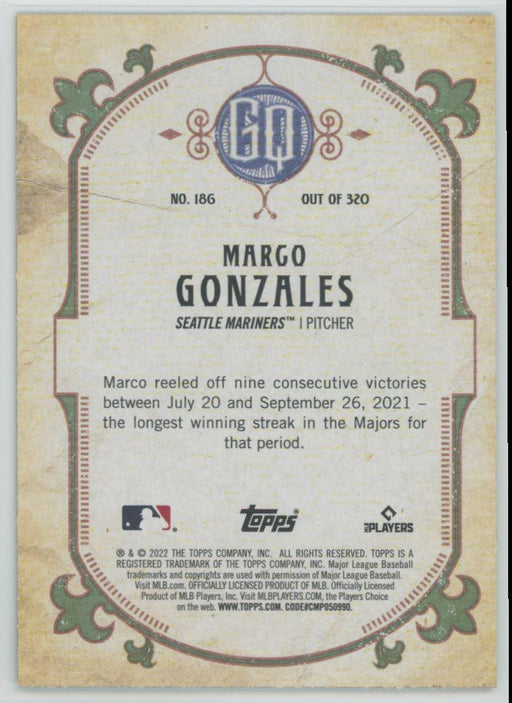 Marco Gonzales 2022 Topps Gypsy Queen # 186 Green Border Seattle Mariners - Collectible Craze America