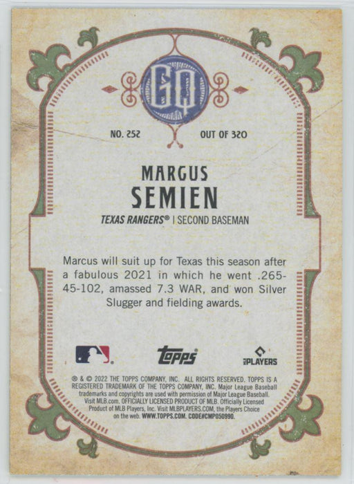 Marcus Semien 2022 Topps Gypsy Queen # 252 Toronto Blue Jays - Collectible Craze America