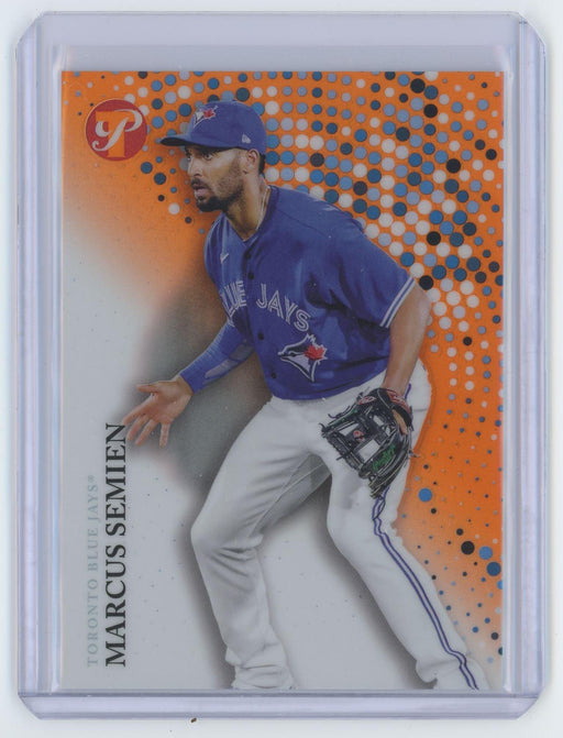 Marcus Semien 2022 Topps Pristine # 129 Orange Refractor 23/25 Toronto Blue Jays - Collectible Craze America