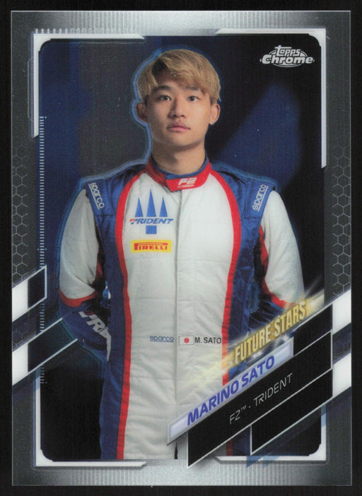 Marino Sato 2021 Topps Chrome Formula 1 # 77 F2 - Trident - Collectible Craze America