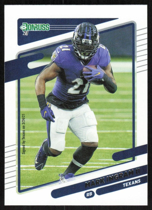 Mark Ingram II 2021 Donruss Football # 38 Houston Texans Base - Collectible Craze America