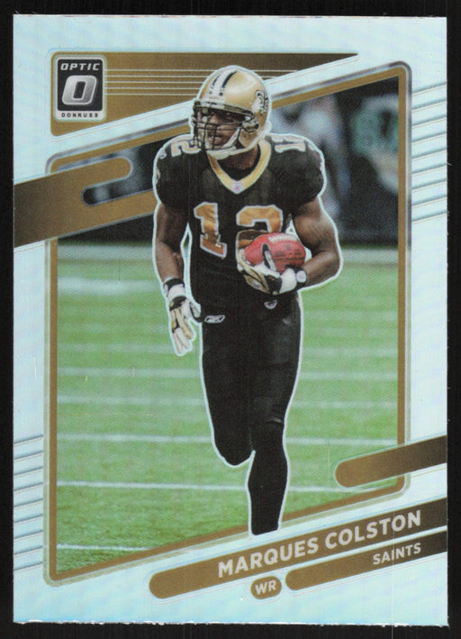 Marques Colston 2021 Donruss Optic # 168 Silver Prizm New Orleans Saints - Collectible Craze America