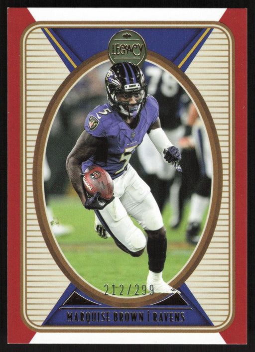 Marquise Brown 2022 Panini Legacy # 7 Red 212/299 Baltimore Ravens - Collectible Craze America