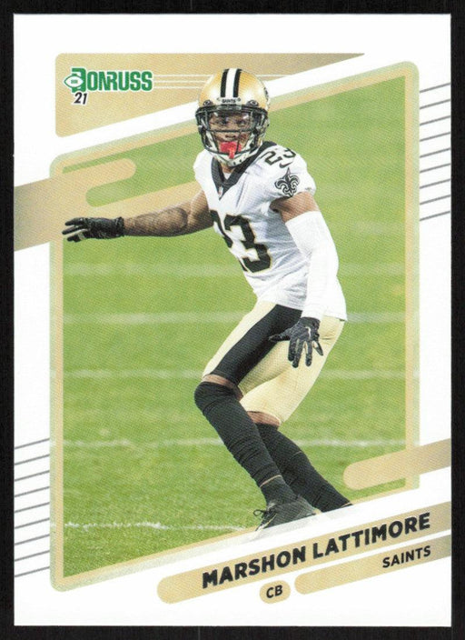 Marshon Lattimore 2021 Donruss Football # 99 New Orleans Saints Base - Collectible Craze America