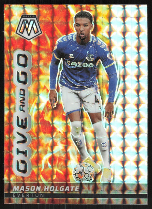 Mason Holgate 2021 Panini Mosaic Premier League # 17 Give and Go Prizm Everton - Collectible Craze America