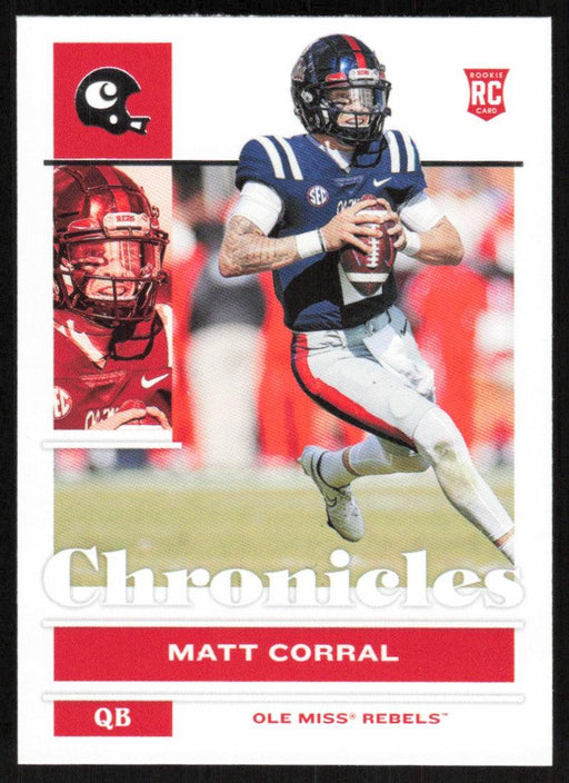 Matt Corral 2022 Panini Chronicles Draft Picks # 9 RC Ole Miss Rebels - Collectible Craze America