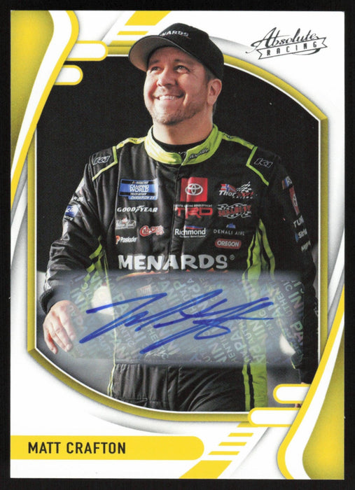 Matt Crafton 2022 Panini Chronicles Racing Absolute Racing # 13 Auto - Collectible Craze America