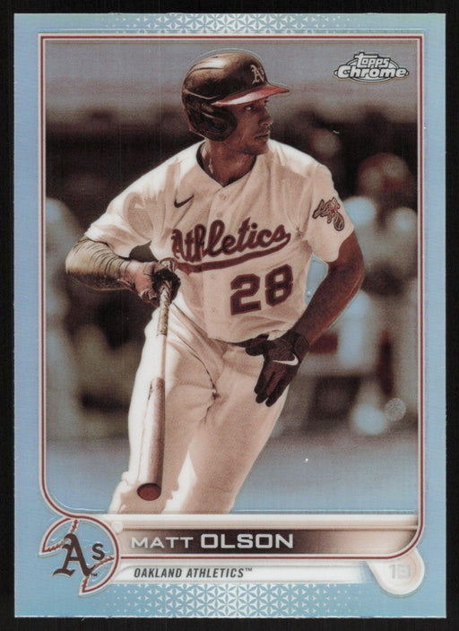 Matt Olson 2022 Topps Chrome # 148 Sepia Refractor Oakland Athletics - Collectible Craze America