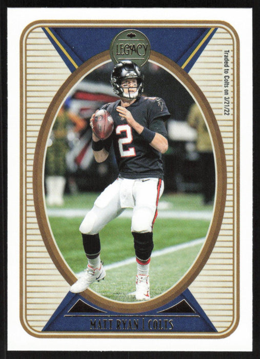 Matt Ryan 2022 Panini Legacy Football Base # 4 Indianapolis Colts - Collectible Craze America