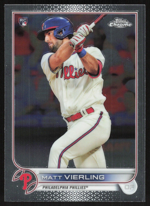 Matt Vierling 2022 Topps Chrome Baseball # 181 RC Philadelphia Phillies Base - Collectible Craze America