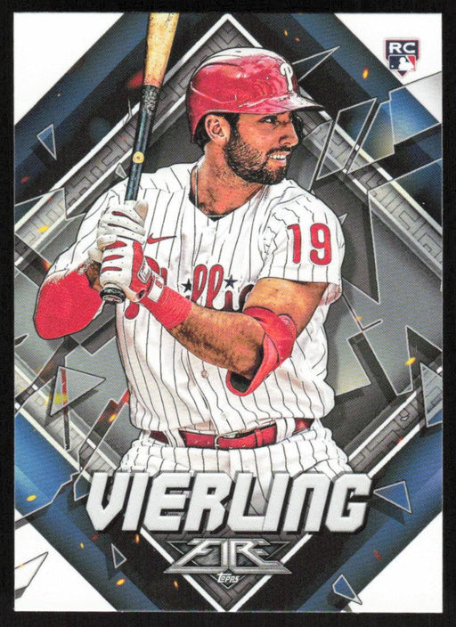 Matt Vierling 2022 Topps Fire Baseball # 177 RC Philadelphia Phillies Base - Collectible Craze America