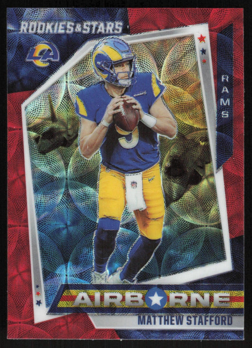 Matthew Stafford 2021 Panini Rookies & Stars # AB-11 Airborne Red Scope Los Angeles Rams - Collectible Craze America