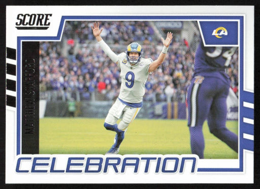 Matthew Stafford 2022 Panini Score Football # C-MS Celebration Los Angeles Rams - Collectible Craze America