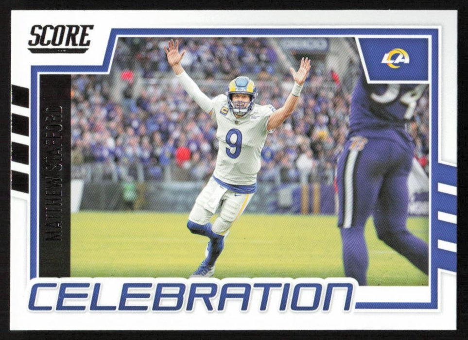 Matthew Stafford 2022 Panini Score Football # C-MS Celebration Los Angeles Rams - Collectible Craze America