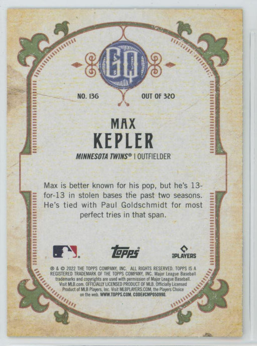 Max Kepler 2022 Topps Gypsy Queen # 136 Minnesota Twins - Collectible Craze America