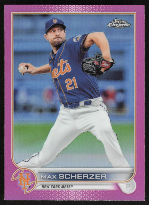 Max Scherzer 2022 Topps Chrome # 66 Pink Refractor New York Mets - Collectible Craze America