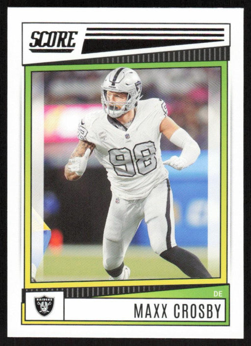 Maxx Crosby 2022 Panini Score Football # 128 Base Las Vegas Raiders - Collectible Craze America