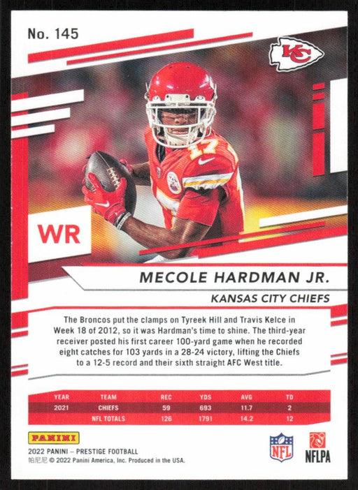 Mecole Hardman Jr. 2022 Panini Prestige # 145 Kansas City Chiefs - Collectible Craze America