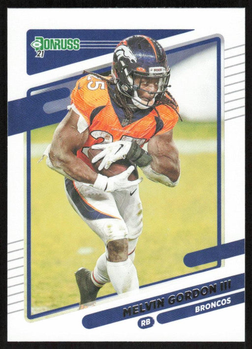 Melvin Gordon III 2021 Donruss Football # 184 Denver Broncos Base - Collectible Craze America