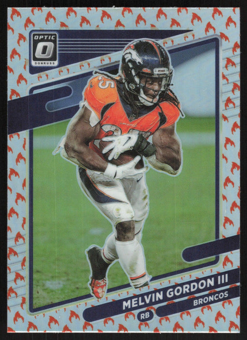 Melvin Gordon III 2021 Donruss Optic # 29 Fire Denver Broncos - Collectible Craze America