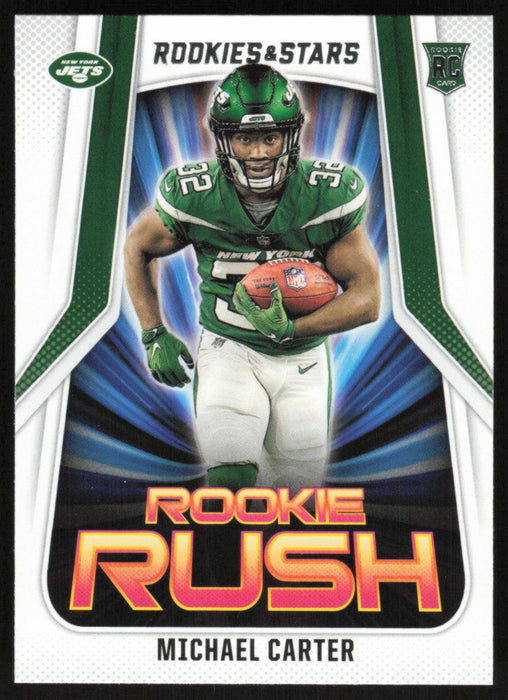 Michael Carter 2021 Panini Rookie & Stars # RR-15 RC Rookie Rush New York Jets - Collectible Craze America