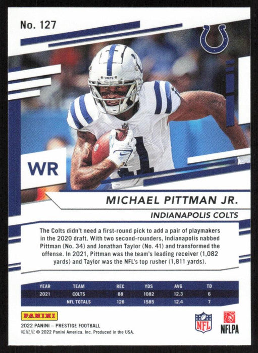 Michael Pittman Jr. 2022 Panini Prestige # 127 Indianapolis Colts - Collectible Craze America