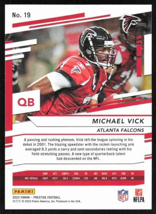 Michael Vick 2022 Panini Prestige # 19 Atlanta Falcons - Collectible Craze America