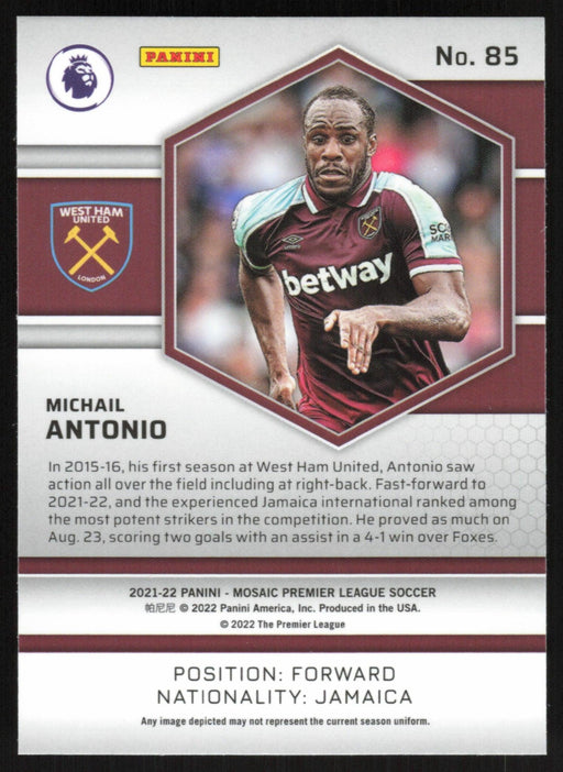 Michail Antonio 2021 Panini Mosaic Premier League # 85 West Ham United Base - Collectible Craze America