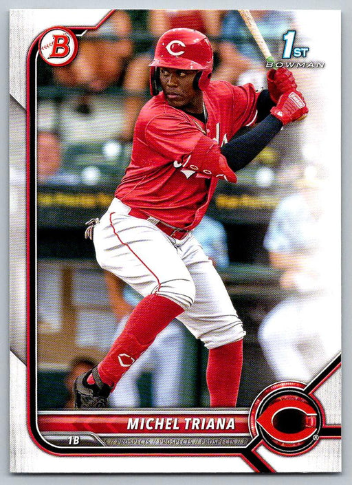 Michel Triana 2022 Bowman Prospects # BP-75 1st Bowman Cincinnati Reds - Collectible Craze America