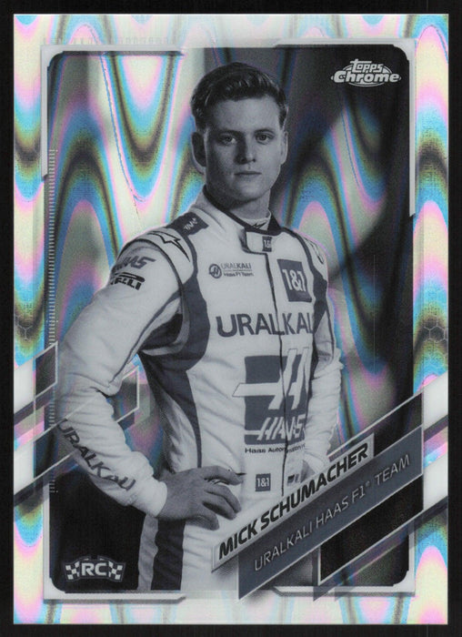 Mick Schumacher 2021 Topps Chrome Formula 1 # 17 RC B&W RayWave - Collectible Craze America