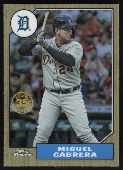 Miguel Cabrera 2022 Topps Chrome Baseball 1987 Topps # 87BC-3 Detroit Tigers - Collectible Craze America