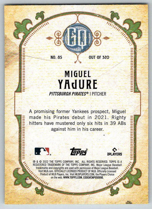 Miguel Yajure 2022 Topps Gypsy Queen # 85 Pittsburgh Pirates - Collectible Craze America