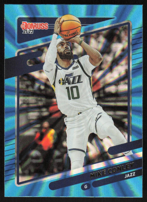 Mike Conley 2021 Donruss # 148 Teal Holo Laser Utah Jazz - Collectible Craze America