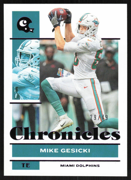 Mike Gesicki 2021 Panini Chronicles Football # 75 Purple 29/49 Miami Dolphins - Collectible Craze America