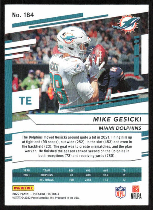 Mike Gesicki 2022 Panini Prestige # 184 Miami Dolphins - Collectible Craze America